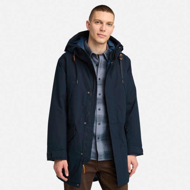 blue fishtail parka